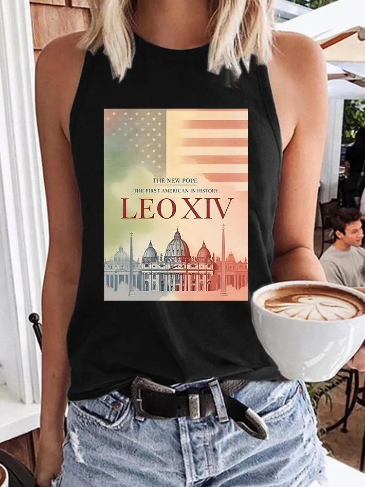 Women's Pope Leo Xiv First America Pope Crew Neck Vest