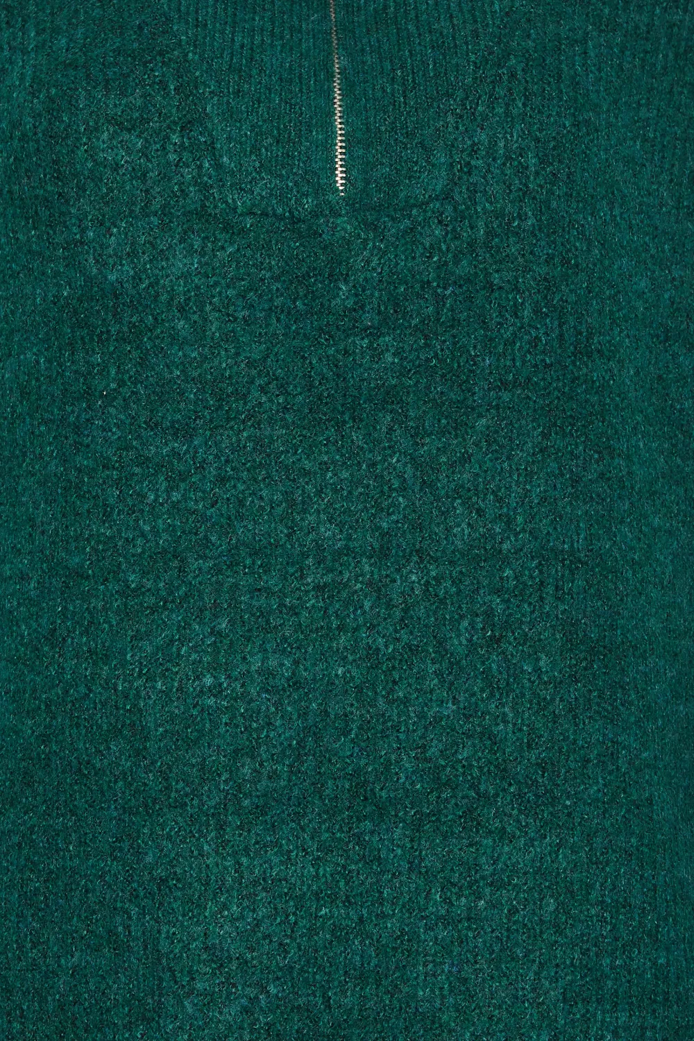 LTS Tall Dark Green Marl Zip Funnel Neck Jumper