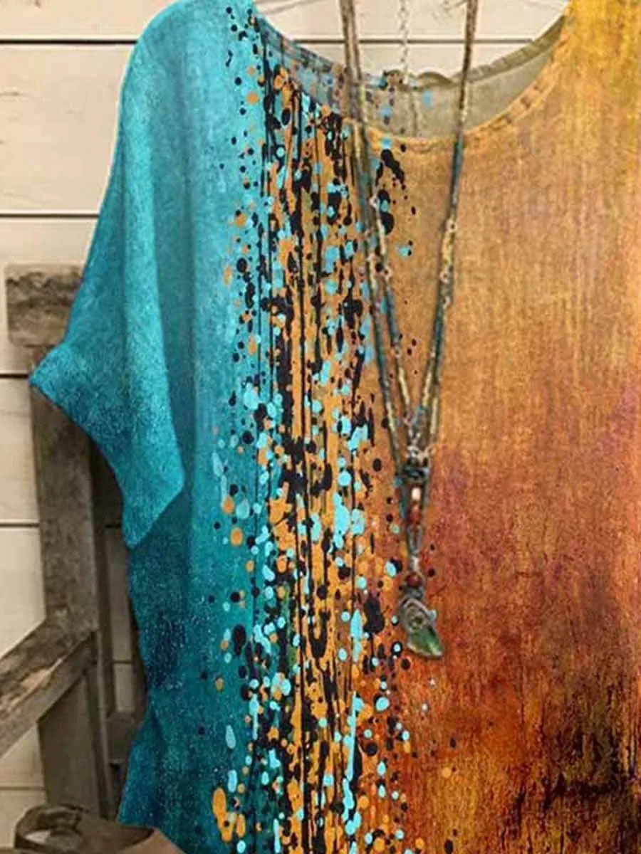 Women's Art Printed Casual Top