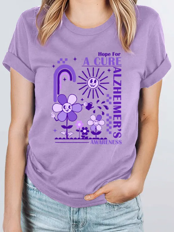 I Wear Purple For Someone Alzheimer's Awareness T-Shirt