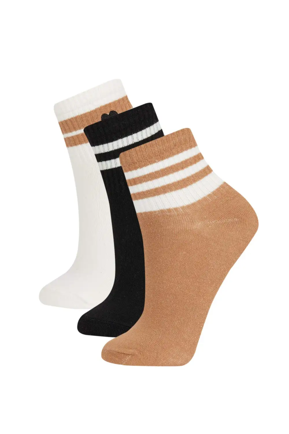 Striped Athletic Socks Three-Piece Set