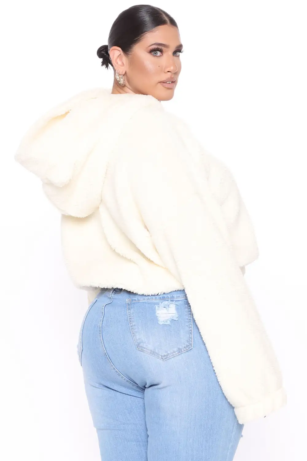 Your Favorite Teddy Bear Pullover Jacket - Ivory