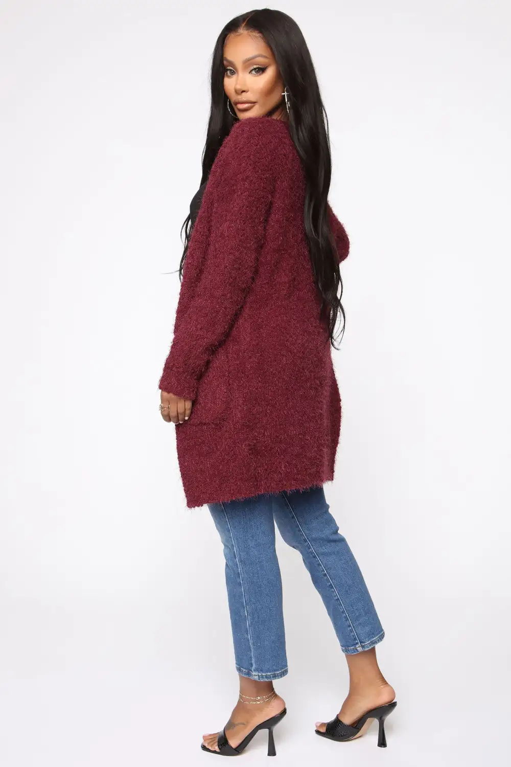 Never A Dull Moment Cardigan - Wine