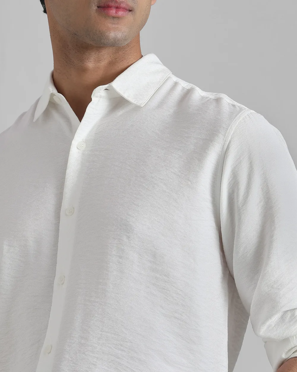 Leisure Simple Comfortable Slim-Fit Breathable White Shirt