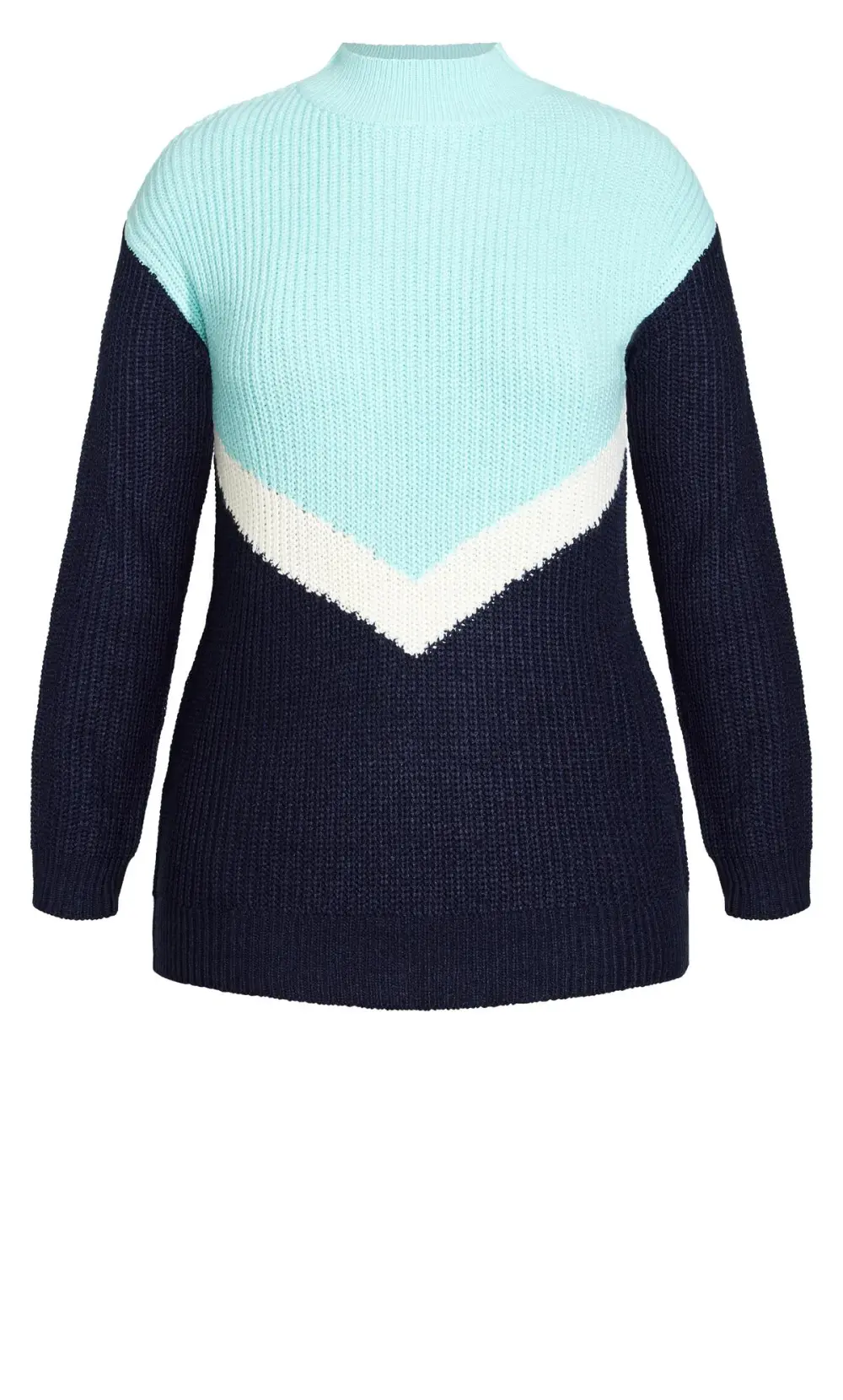 Evans Navy & Blue Chevron Jumper
