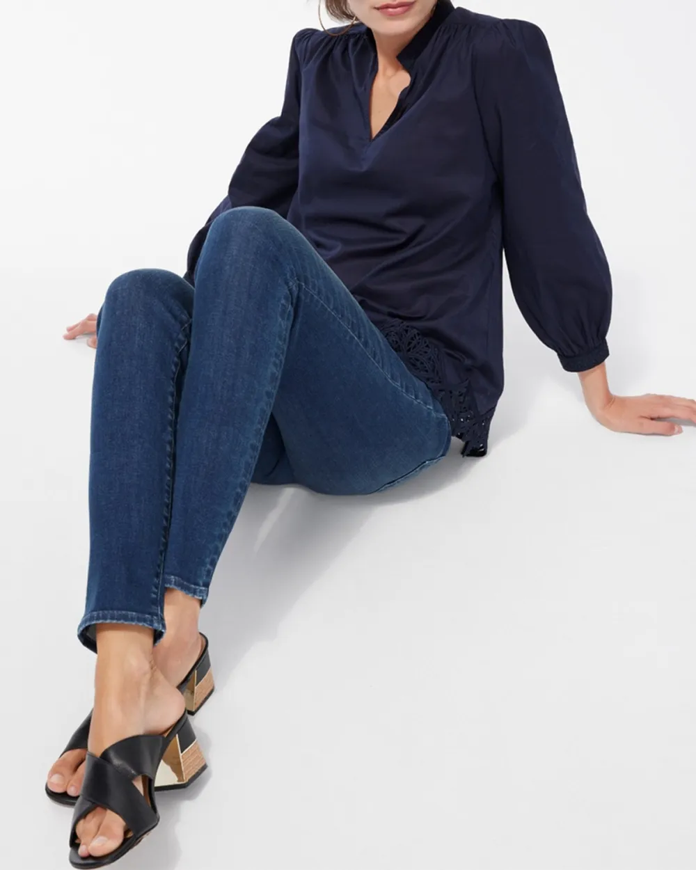 Tight Fit Tapered Leg Jeans