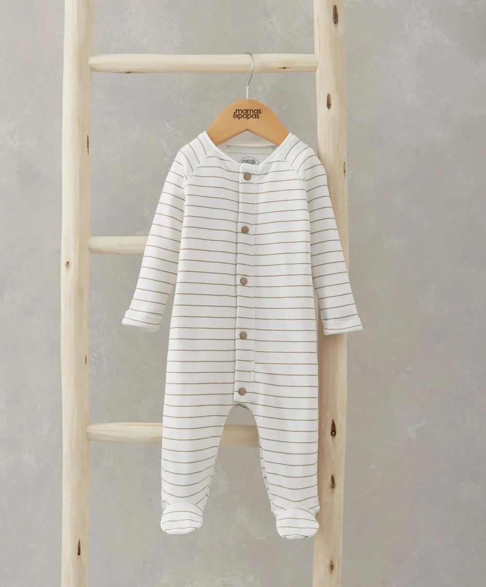 Stripe Sleepsuit - Toffee