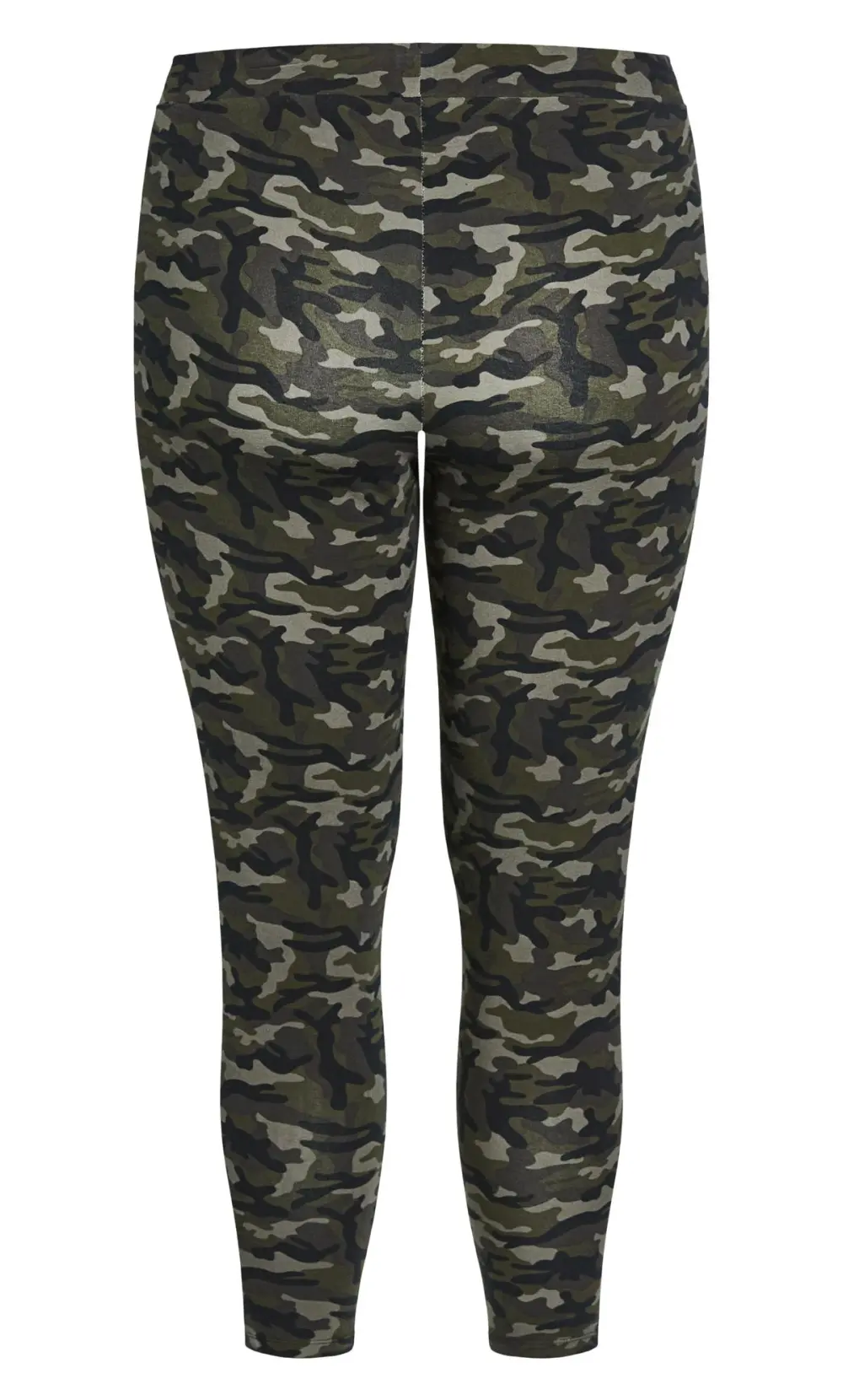 Evans Green Camo Striped Leggings