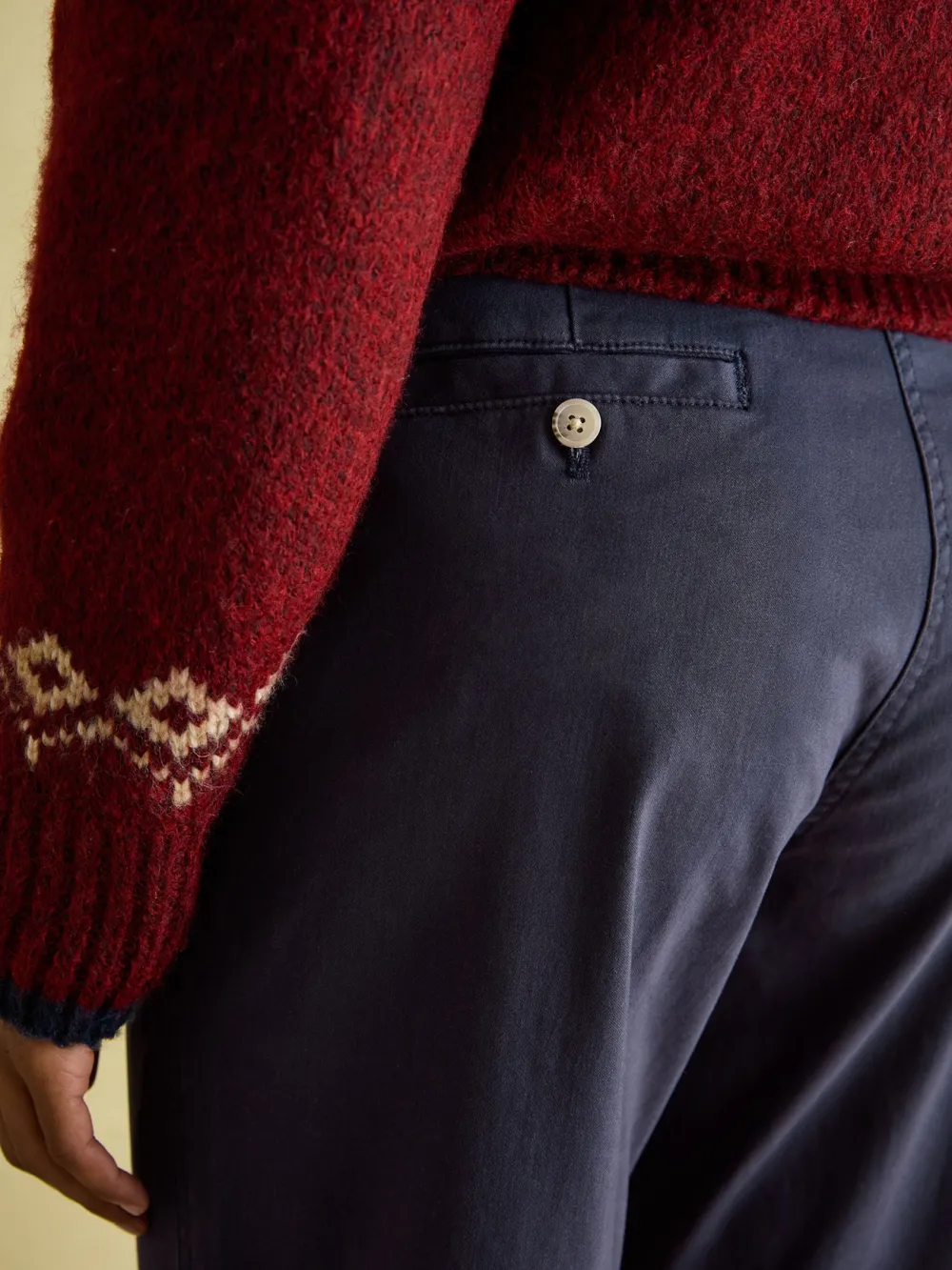 Navy Blue Chino Trousers