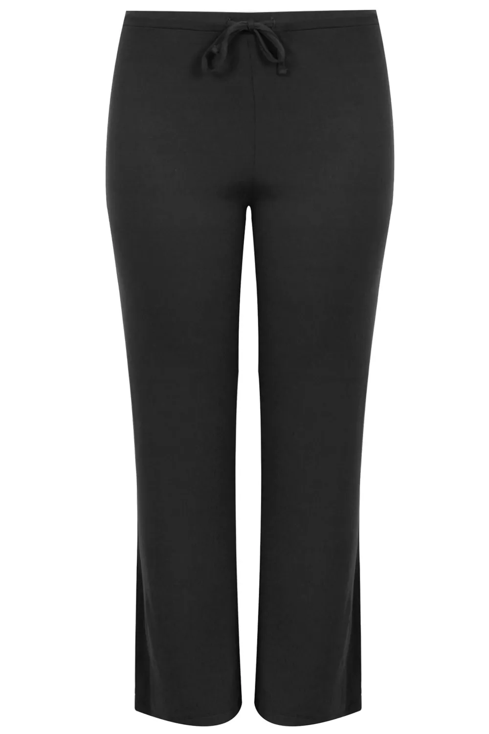 YOURS BESTSELLER Curve Black Wide Leg Pull On Stretch Jersey Yoga Pants