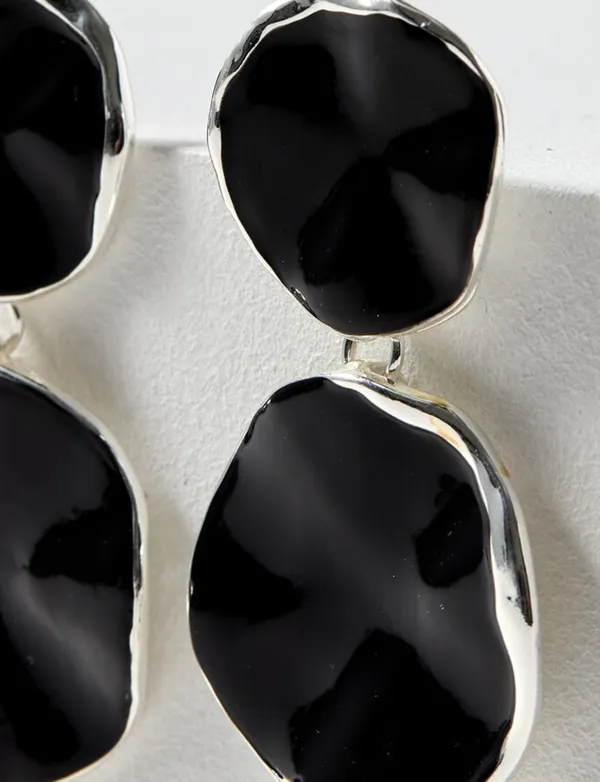 Simple High-End Niche Design Black Earrings