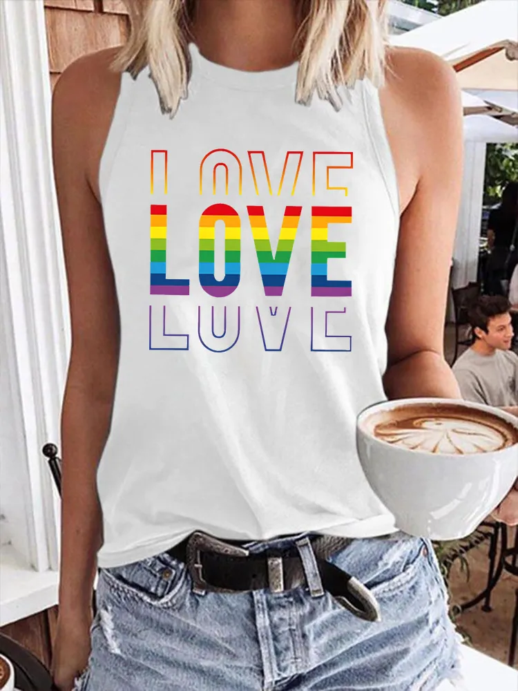 Women's Love Gay Day Crew Neck Vest
