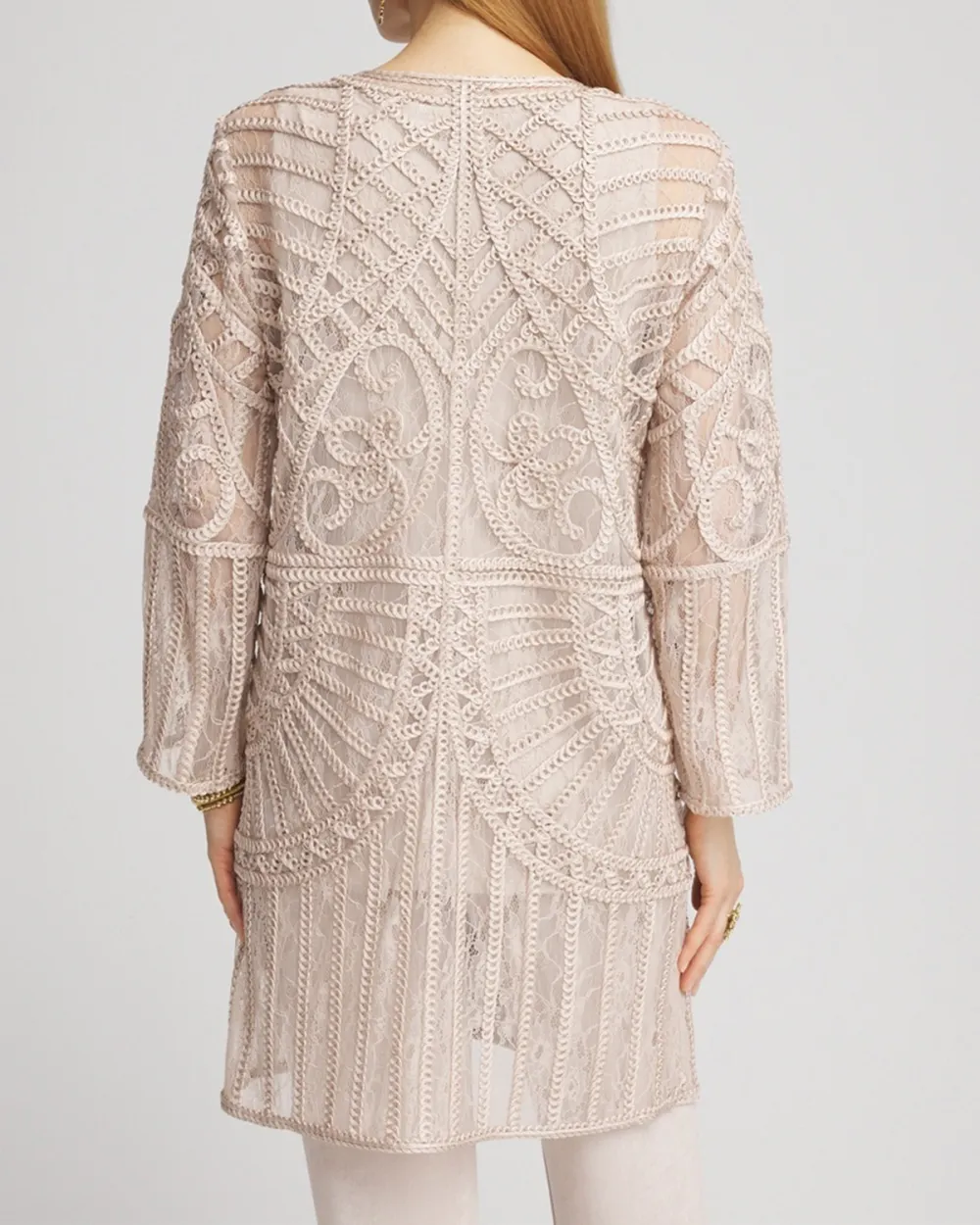 Embroidered Lace Long Sleeve Jacket