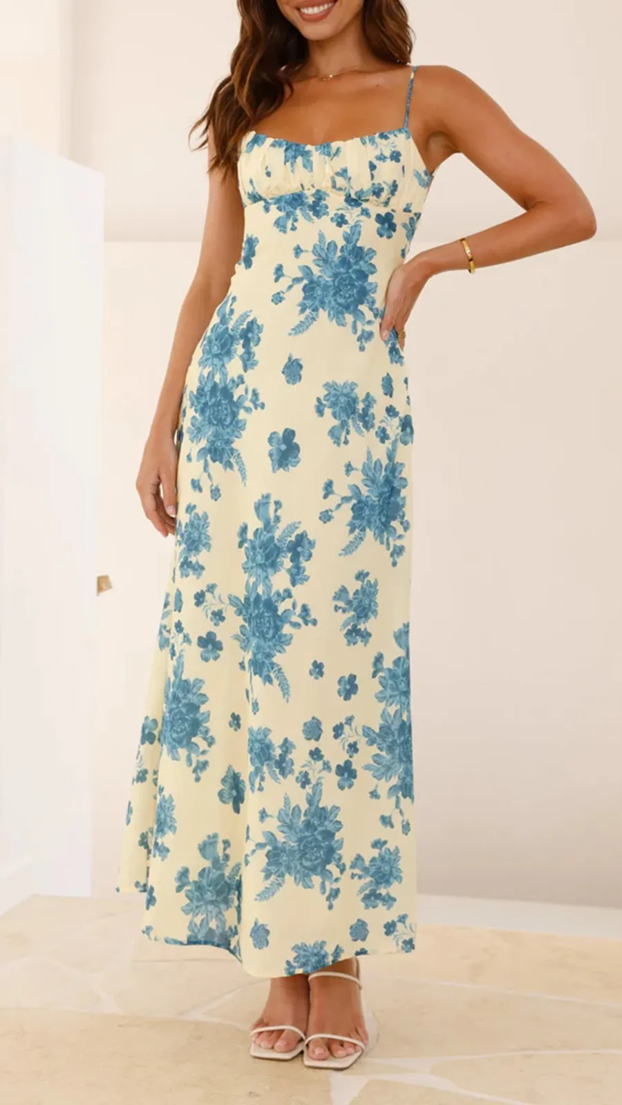 Floral Strap Midi Dress