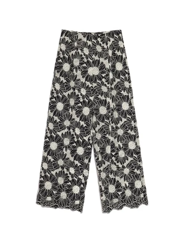 Casual Flower Haze Wide Leg Trousers
