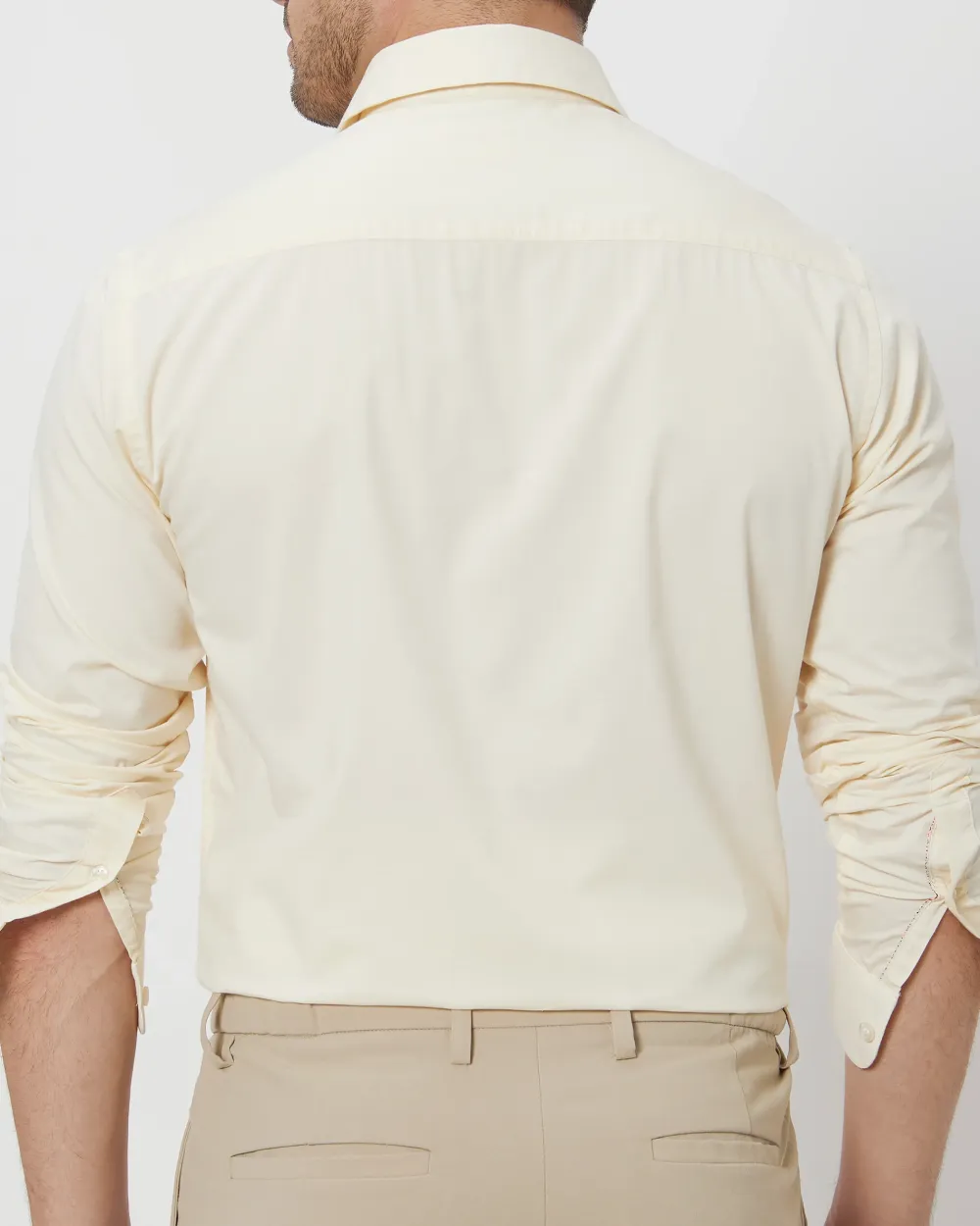 Leisure Soft And Comfortable Slim-Fit Dark beige Shirt