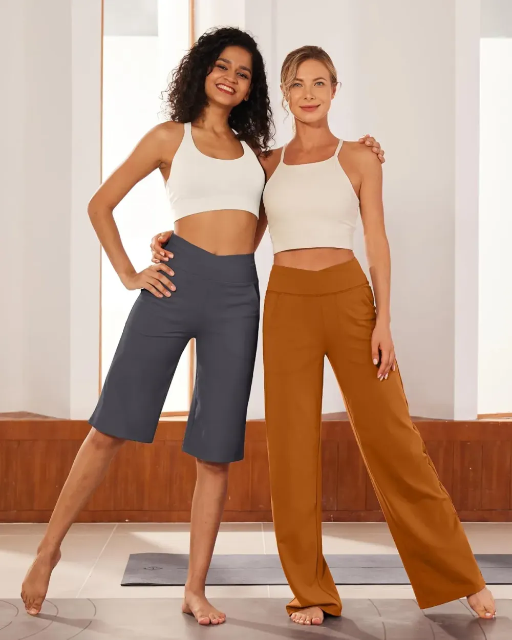 G4Free Wide Leg Pants for Women Loose Yoga Pants with Pockets Petite/Regular/Tall Stretch Casual Lounge Pants