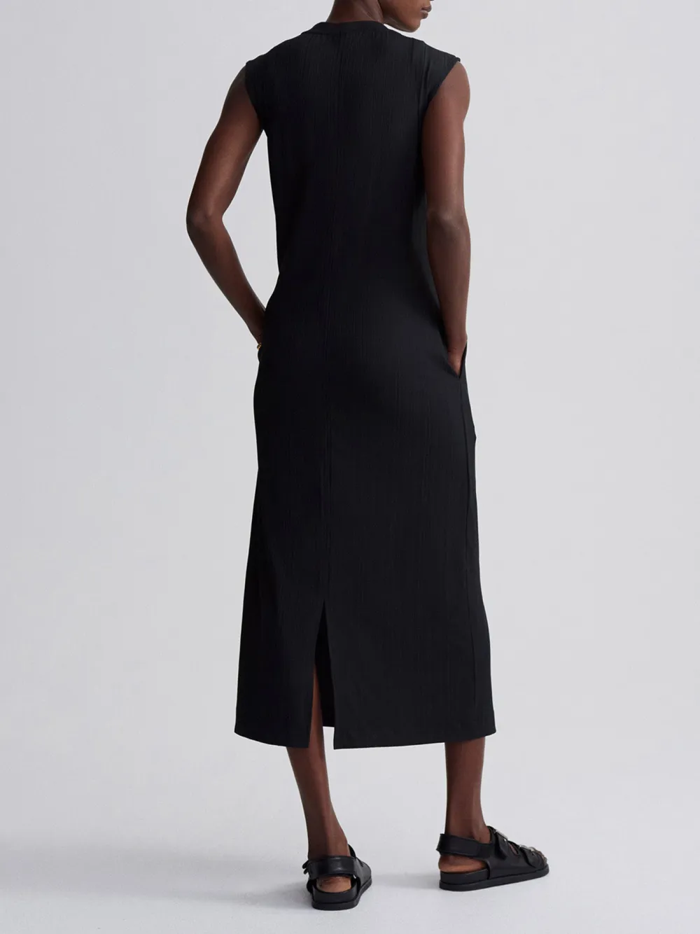 Satin Sleeveless Midi Dress