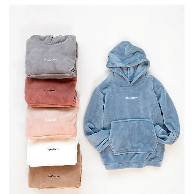 Women's Sweatshirt Tracksuit Pants Sets Solid Color Black White Pink Long Sleeve Casual Daily Basic Hooded Regular Fit Fall & Winter