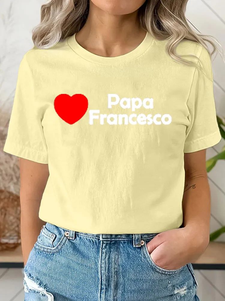 Women's Pope Francis Cotton Casual T-Shirt