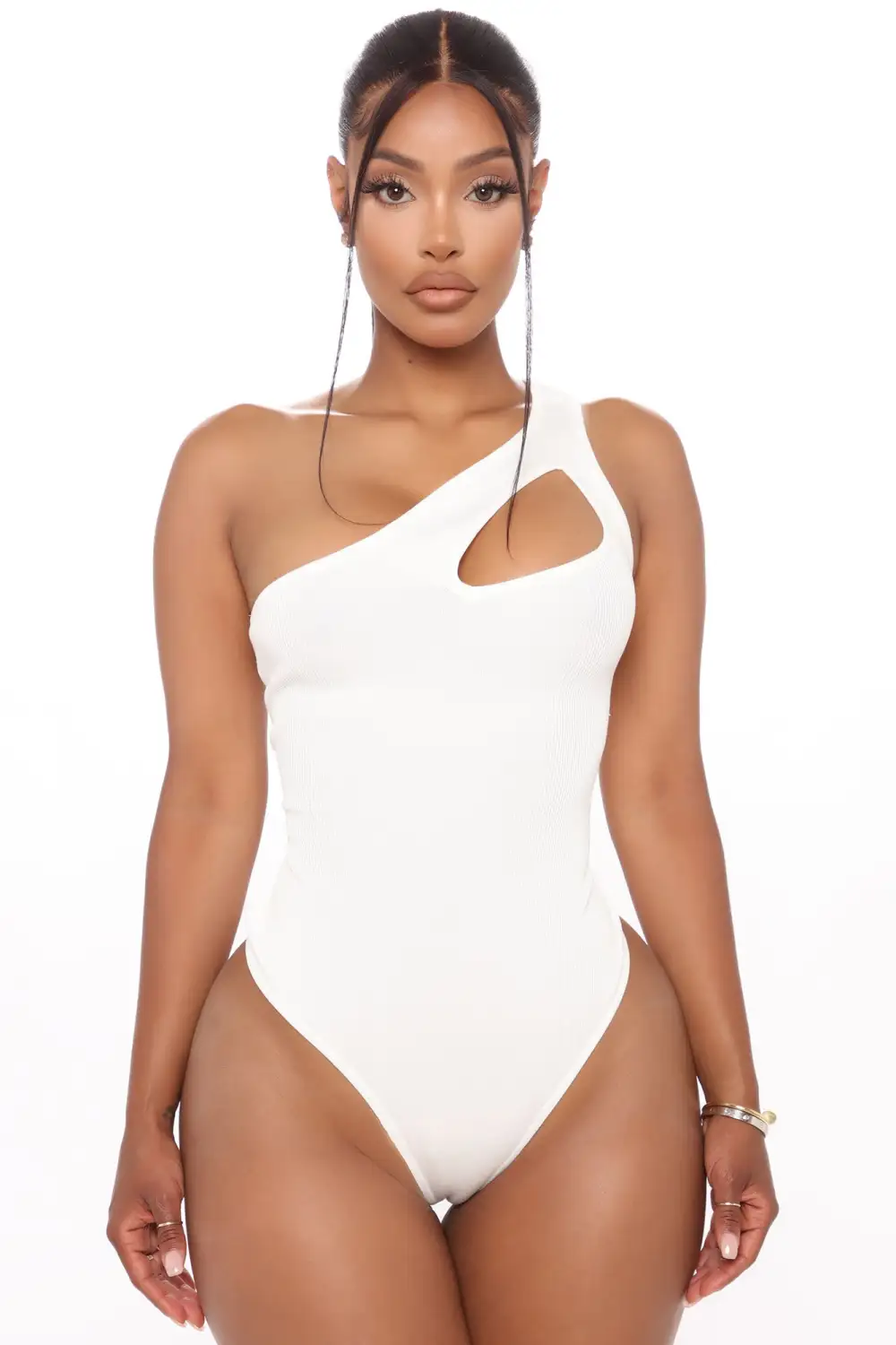 Carlie One Shoulder Bodysuit - Off White