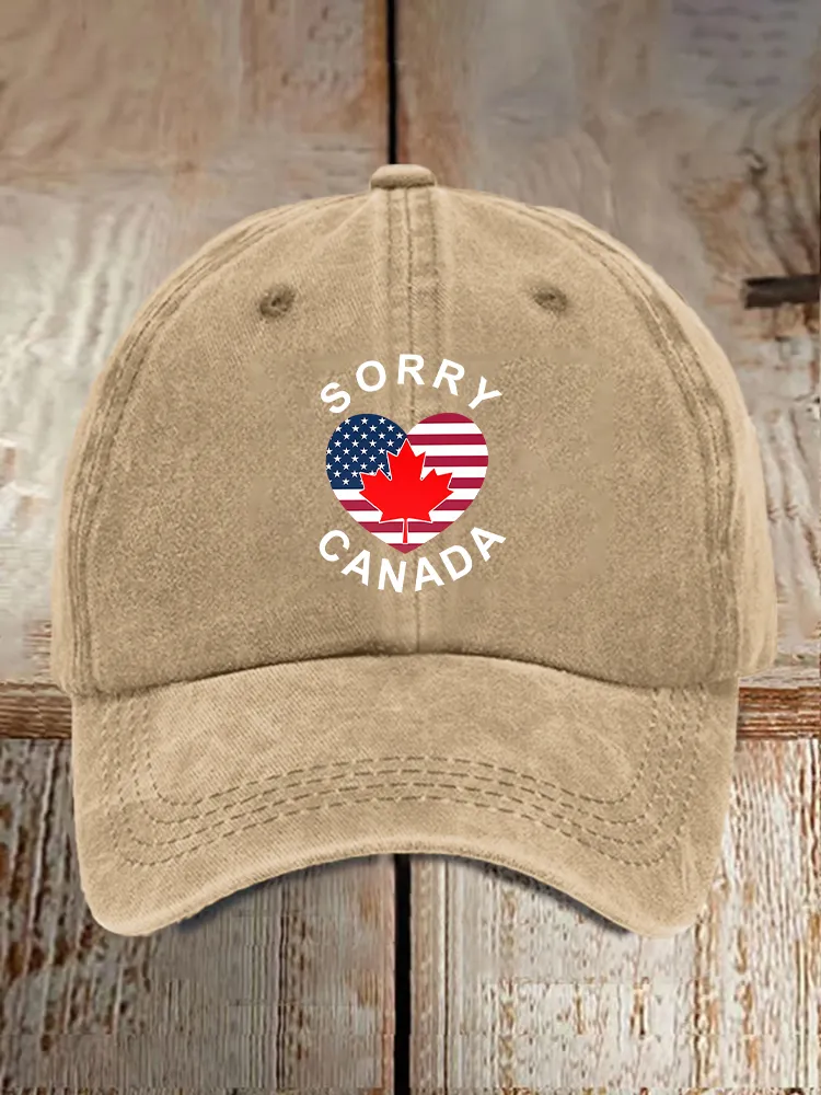 Sorry Canada Printed Baseball Caps