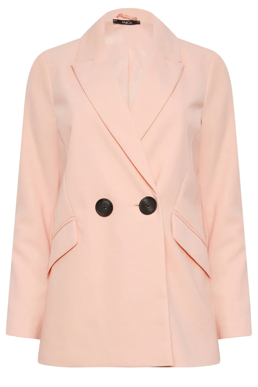 M&Co Pink Tailored Button Blazer
