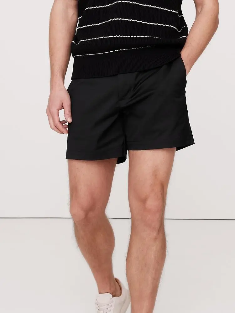 Men's Black Quick-Drying Cotton Shorts