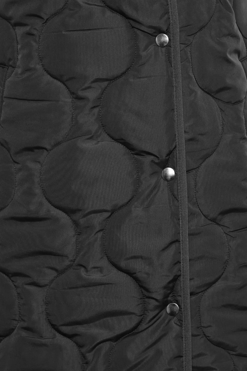 LTS Tall Black Funnel Neck Quilted Longline Gilet