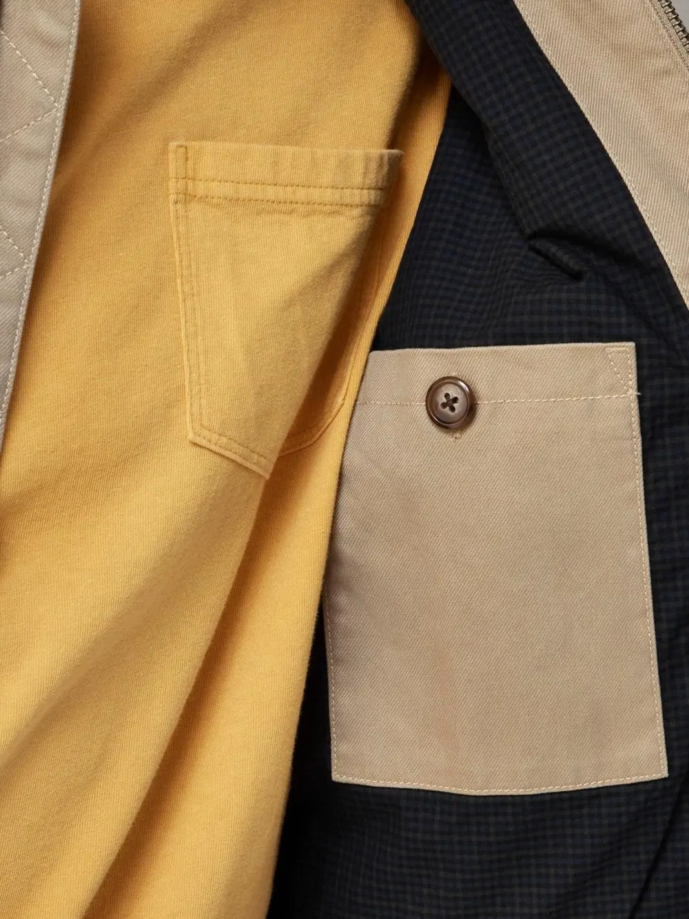 Khaki Zip Front Twill Jacket