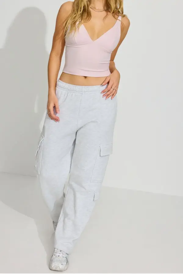 Pink Deep V Plunge Sleeveless Camisole