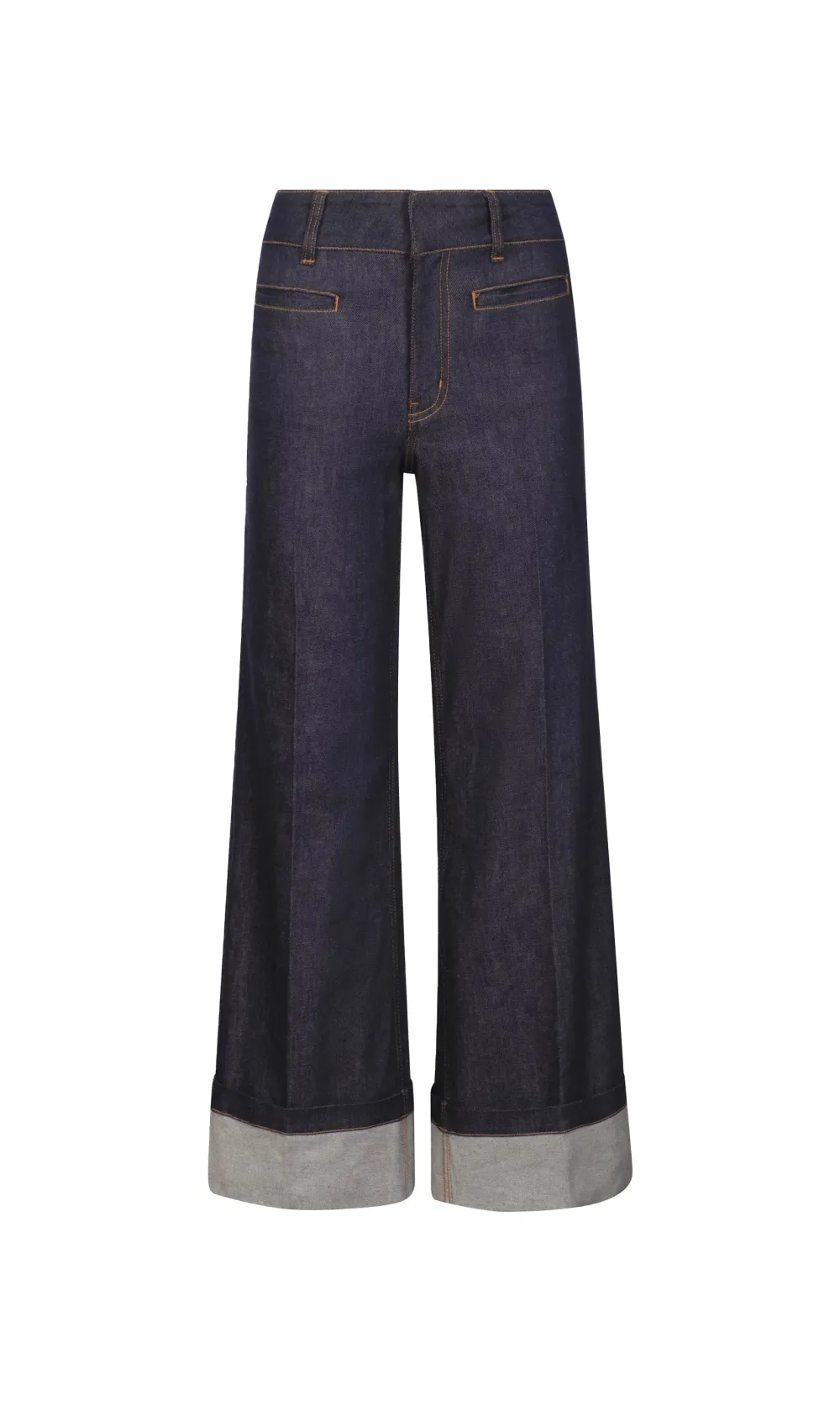 Wide-Leg Denim Pants