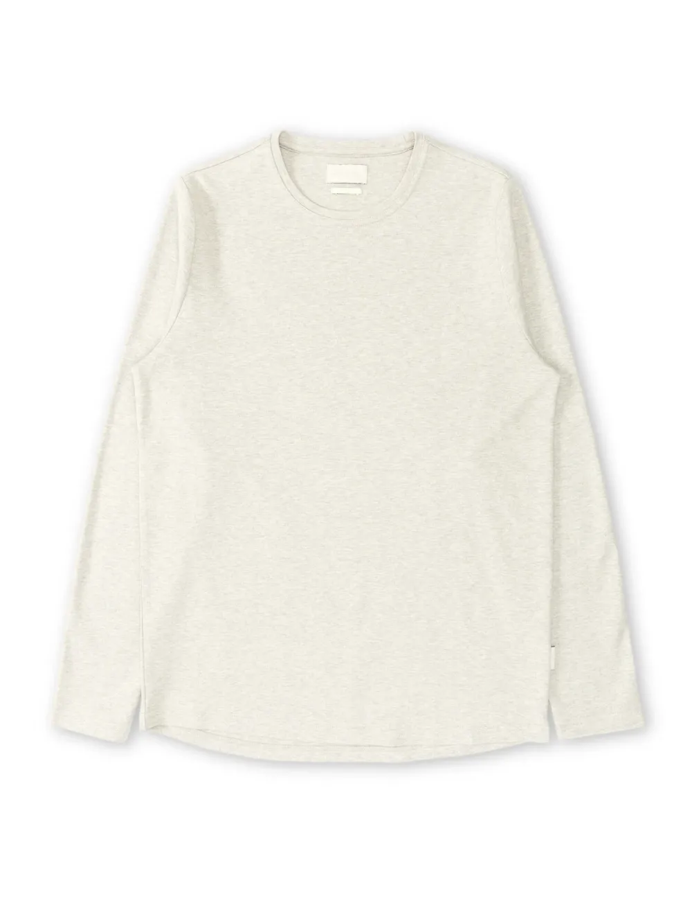 Grey Crew Neck Long Sleeve Plain T-Shirt