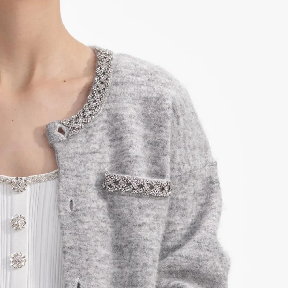 Grey Melange Cardigan