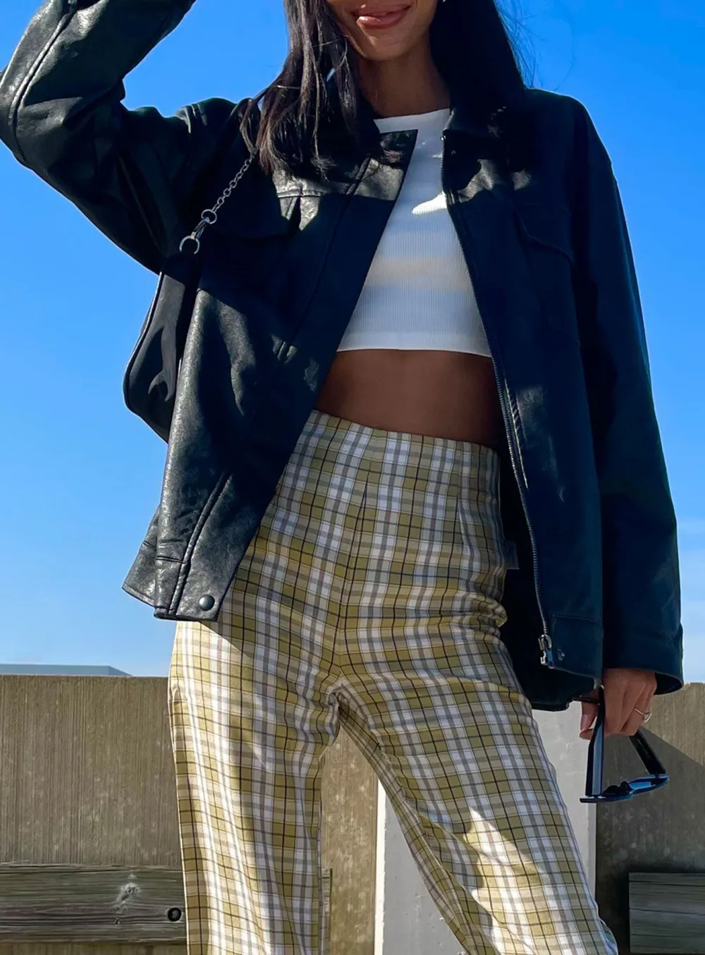 Classic Faux Leather Button Up Jacket