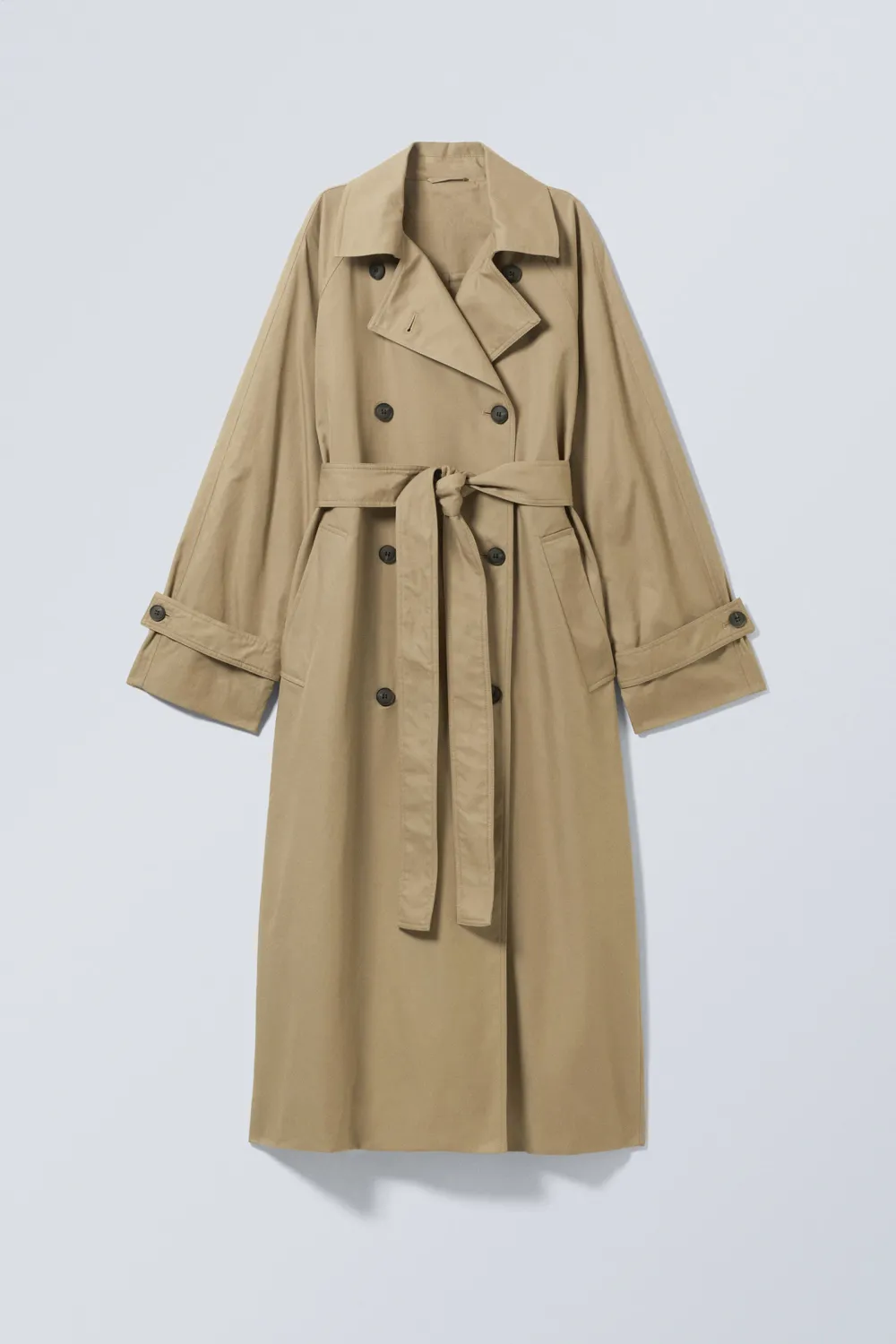 Tied Button Up Long Coat