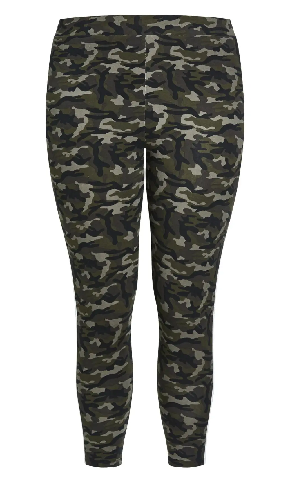 Evans Green Camo Striped Leggings