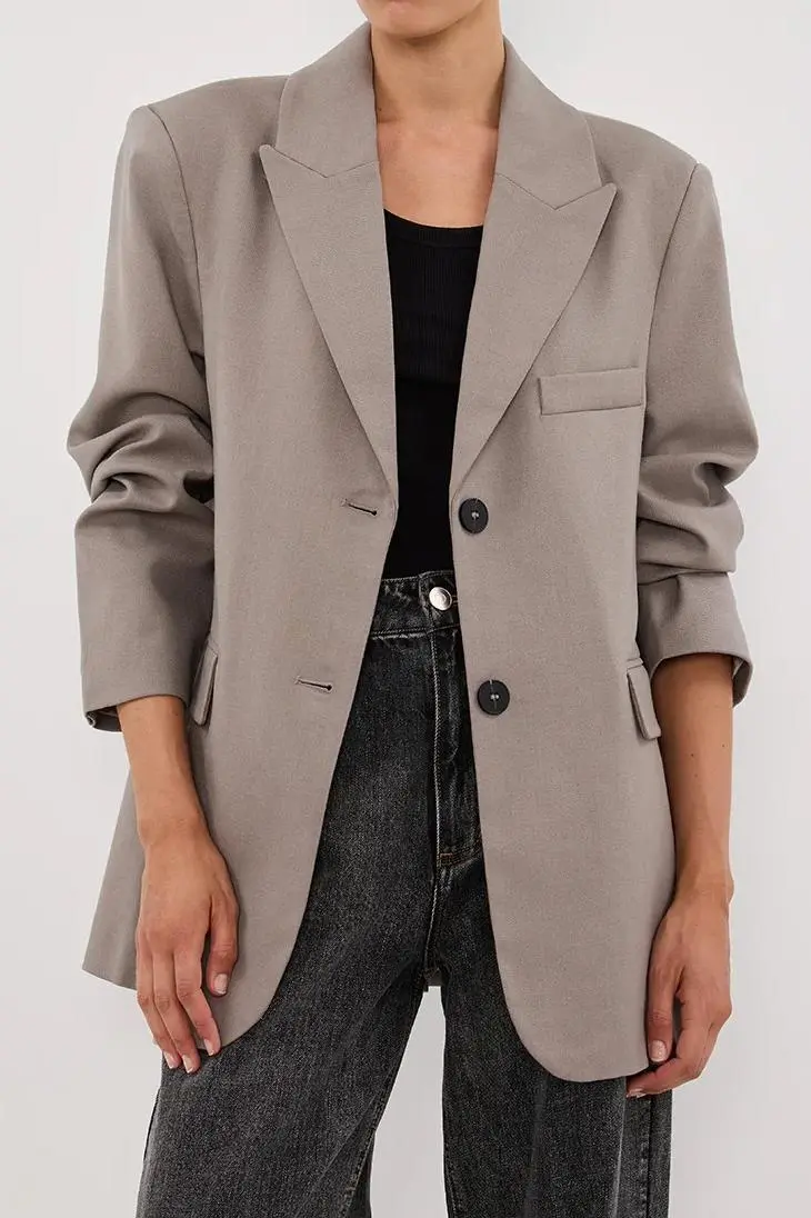 SMOKE OVERSIZED BOYFRIEND BLAZER