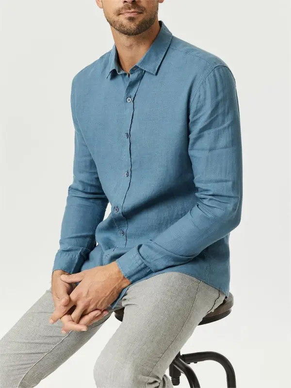 Light Blue Denim - Style Men's Shirt