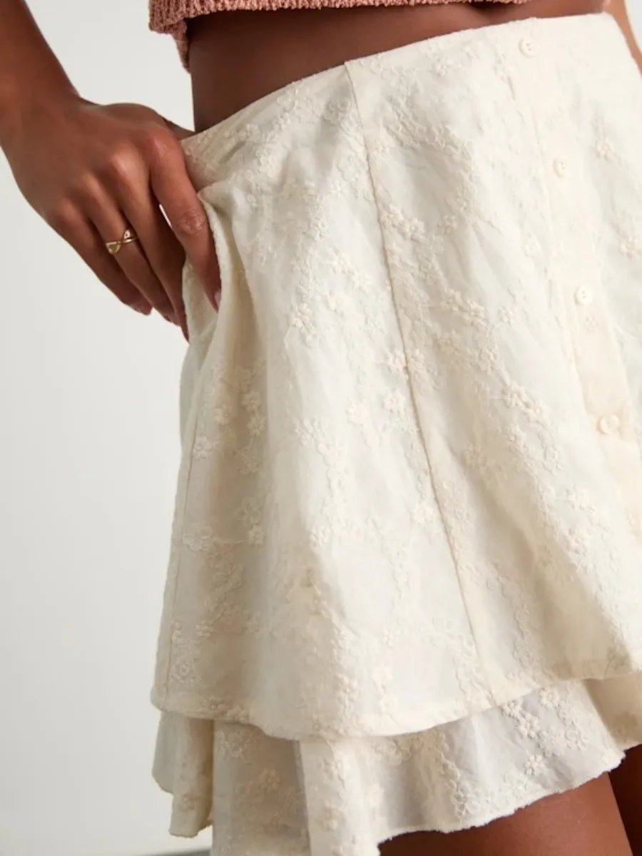 Tiered Ruffle Mini Skirt