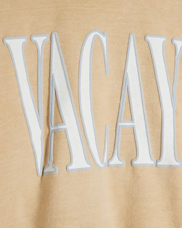 Orange Art Letters Long Sleeve Crewneck Sweatshirts