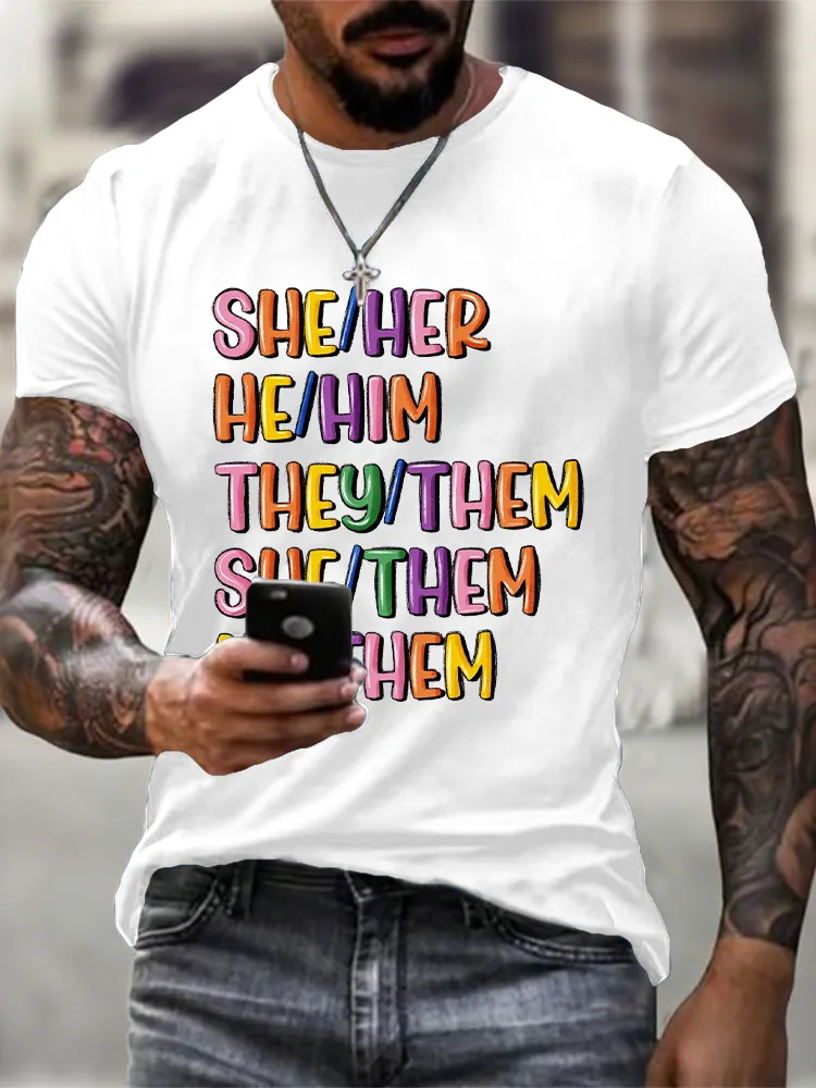 Men'S She/Her He/Him They/Them She/Them He/Them T-Shirt