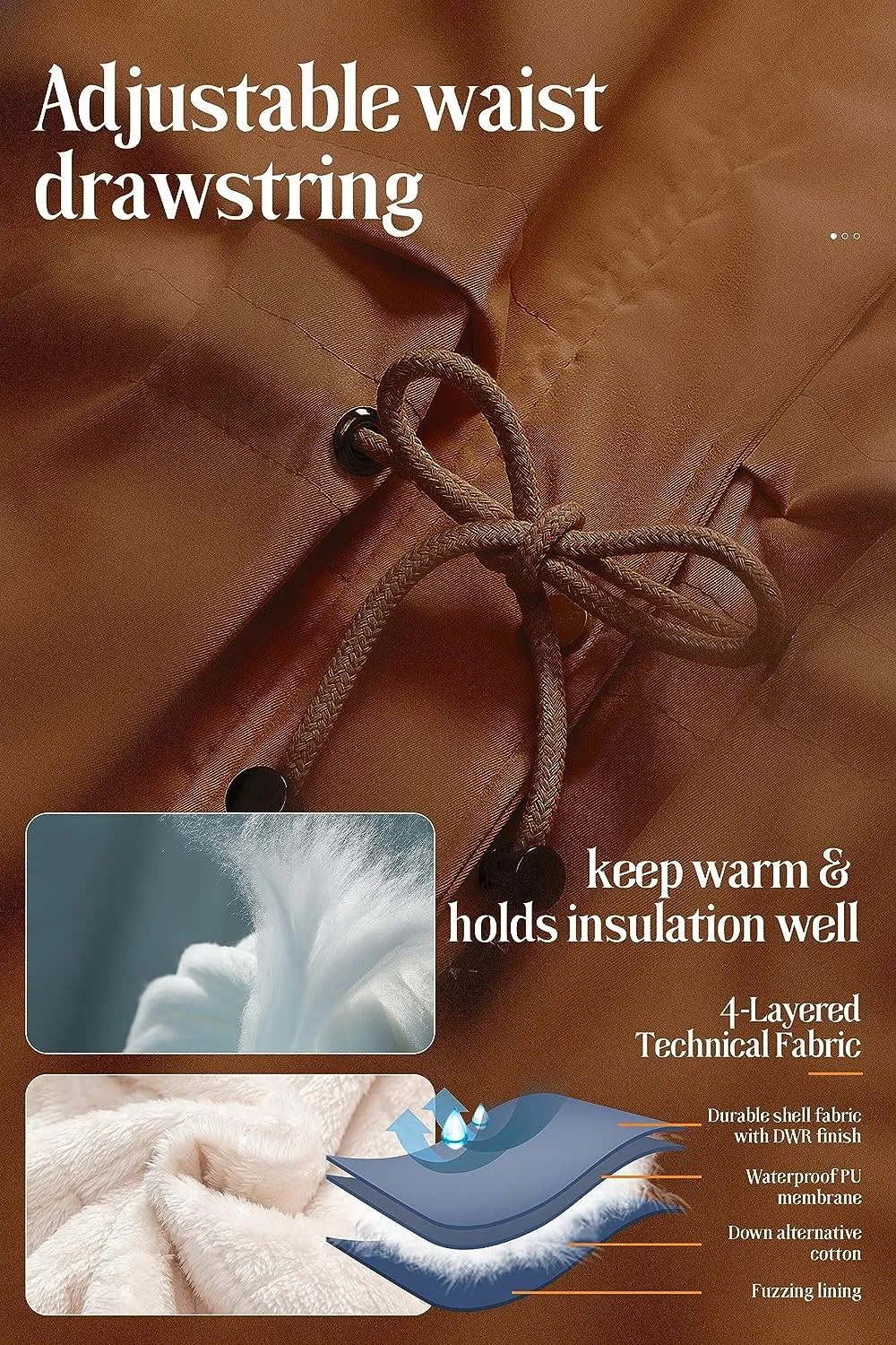 Women's Mid-Length Parka Winter Outerwear Jacket Soft Fleece Warm Snow Coat