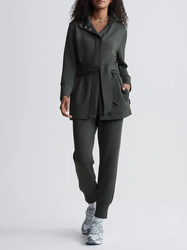 Olive Marl Tie-Front Jackets