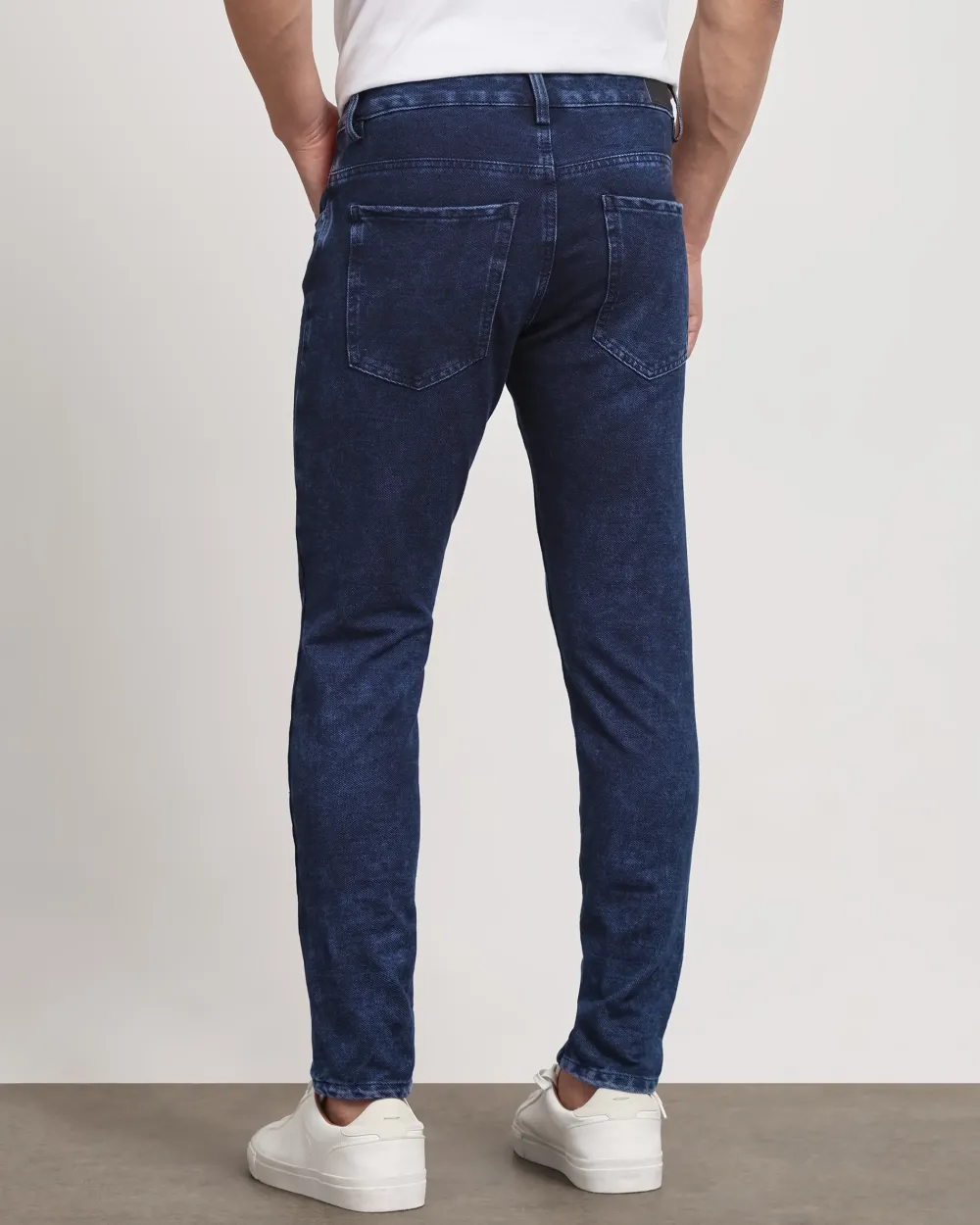 Classic Versatile And Comfortable Straight Dark Indigo Blue Jeans