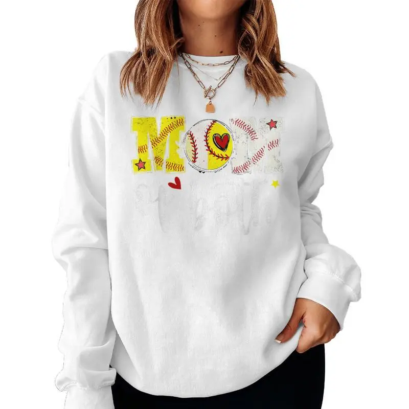 Mom Of Both Baseball Softball Women Sweatshirt