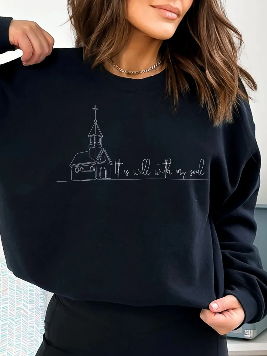 Church Line Art Sweatshirt