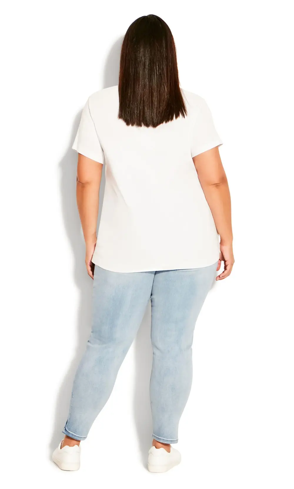 Evans Blue Mid Wash Denim Suri Embroidered Jean