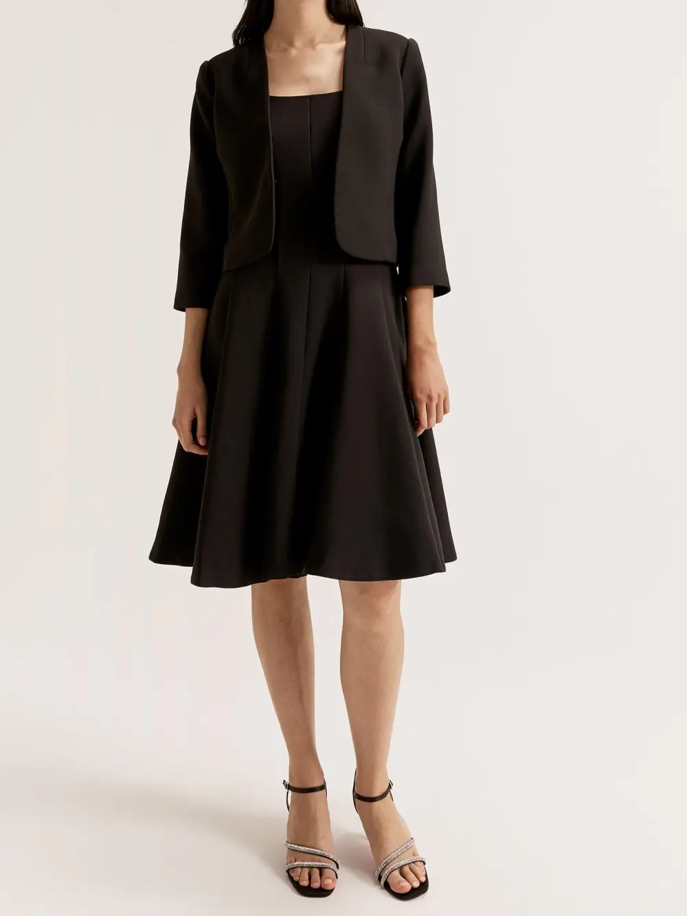 Black Evening Formal Midi Dresses