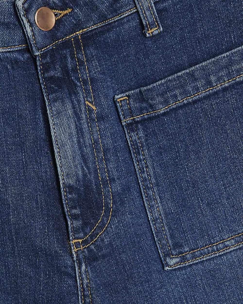 Everyday All-Match Blue High Waist Wide Leg Jeans